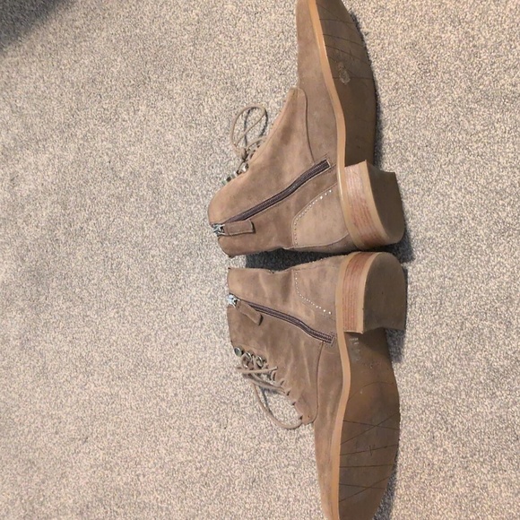 Aquatalia Beige Combat Boots Size 8 - Picture 3 of 7